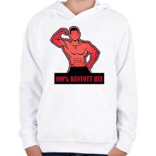 PRINTFASHION 100% rántotthús - Gyerek kapucnis pulóver - Fehér gyerek pulóver, kardigán