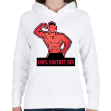 PRINTFASHION 100% rántotthús - Női kapucnis pulóver - Fehér női pulóver, kardigán