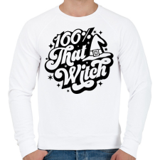 PRINTFASHION 100% that WITCH - Férfi pulóver - Fehér férfi pulóver, kardigán