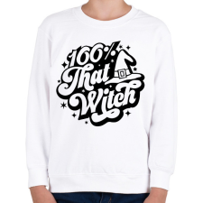 PRINTFASHION 100% that WITCH - Gyerek pulóver - Fehér gyerek pulóver, kardigán