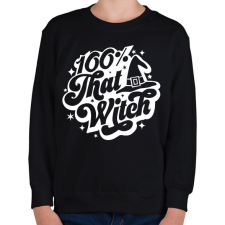 PRINTFASHION 100% that WITCH - Gyerek pulóver - Fekete gyerek pulóver, kardigán