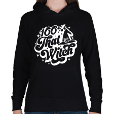 PRINTFASHION 100% that WITCH - Női kapucnis pulóver - Fekete női pulóver, kardigán