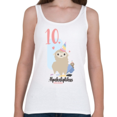 PRINTFASHION 10. Alpakaliptikus születésnap - Női atléta - Fehér