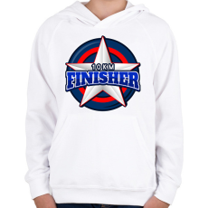 PRINTFASHION 10 KM FINISHER 2 - Gyerek kapucnis pulóver - Fehér