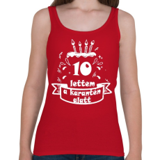 PRINTFASHION 10 lettem  - Női atléta - Cseresznyepiros