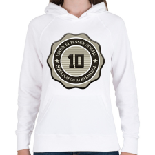 PRINTFASHION 10 - Női kapucnis pulóver - Fehér női pulóver, kardigán