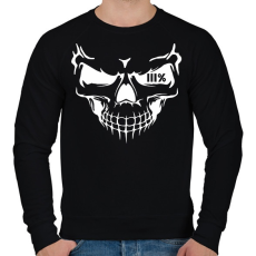 PRINTFASHION 111 skull - Férfi pulóver - Fekete