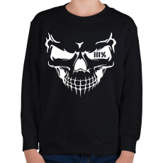 PRINTFASHION 111 skull - Gyerek pulóver - Fekete