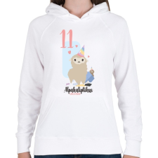 PRINTFASHION 11. Alpacaliptikus születésnap - Alpaca - Női kapucnis pulóver - Fehér női pulóver, kardigán
