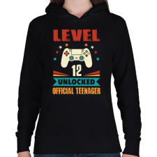 PRINTFASHION 12 éves gamer - Női kapucnis pulóver - Fekete női pulóver, kardigán
