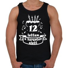 PRINTFASHION 12 lettem - Férfi atléta - Fekete