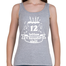 PRINTFASHION 12 lettem - Női atléta - Sport szürke női trikó