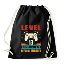 PRINTFASHION 13 éves gamer - Sportzsák, Tornazsák - Fekete tornazsák