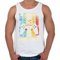 PRINTFASHION 13. szint feloldva születésnapi ajándék - Férfi atléta - Fehér