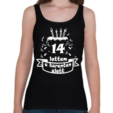 PRINTFASHION 14 lettem - Női atléta - Fekete női trikó