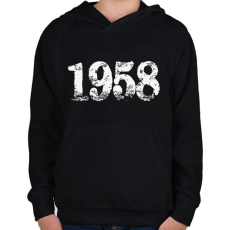 PRINTFASHION 1658 - Gyerek kapucnis pulóver - Fekete