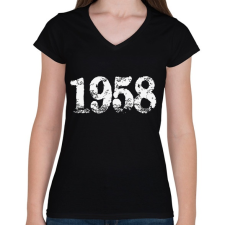 PRINTFASHION 1658 - Női V-nyakú póló - Fekete női póló