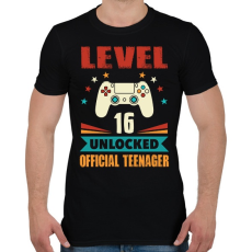 PRINTFASHION 16 éves gamer - Férfi póló - Fekete
