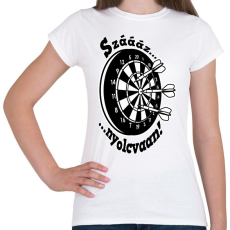 PRINTFASHION 180 Darts  - Női póló - Fehér