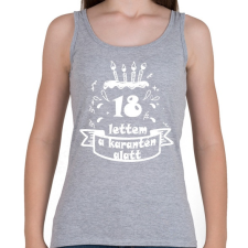 PRINTFASHION 18 lettem - Női atléta - Sport szürke női trikó