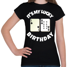 PRINTFASHION 18 POKER SZÜLINAP - Női póló - Fekete női póló