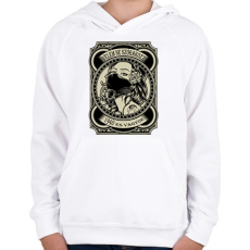 PRINTFASHION 1940 Velem ne szórakozz - Gyerek kapucnis pulóver - Fehér