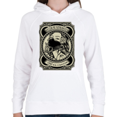 PRINTFASHION 1940 Velem ne szórakozz - Női kapucnis pulóver - Fehér