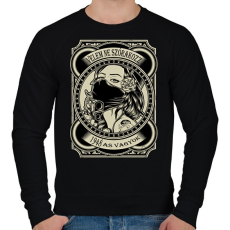 PRINTFASHION 1948 Velem ne szórakozz - Férfi pulóver - Fekete