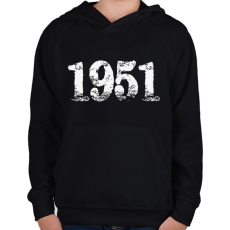 PRINTFASHION 1951 - Gyerek kapucnis pulóver - Fekete