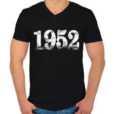 PRINTFASHION 1952 - Férfi V-nyakú póló - Fekete férfi póló