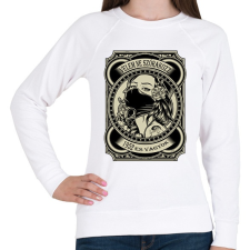 PRINTFASHION 1952 Velem ne szórakozz - Női pulóver - Fehér női pulóver, kardigán