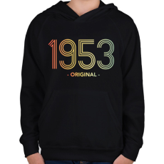 PRINTFASHION 1953 - Gyerek kapucnis pulóver - Fekete