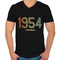 PRINTFASHION 1954 - Férfi V-nyakú póló - Fekete