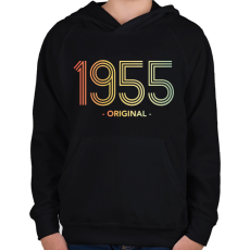 PRINTFASHION 1955 - Gyerek kapucnis pulóver - Fekete