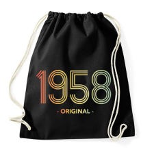 PRINTFASHION 1958 - Sportzsák, Tornazsák - Fekete tornazsák