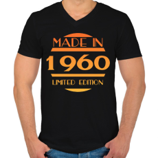 PRINTFASHION 1960 - Férfi V-nyakú póló - Fekete