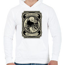 PRINTFASHION 1960 Velem ne szórakozz - Férfi kapucnis pulóver - Fehér női pulóver, kardigán