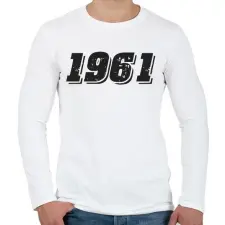 PRINTFASHION 1961 - Férfi hosszú ujjú póló - Fehér férfi póló