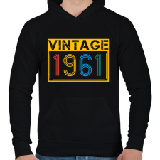 PRINTFASHION 1961 - Férfi kapucnis pulóver - Fekete férfi pulóver, kardigán