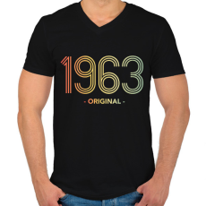 PRINTFASHION 1963 - Férfi V-nyakú póló - Fekete