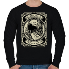 PRINTFASHION 1963 Velem ne szórakozz - Férfi pulóver - Fekete női pulóver, kardigán