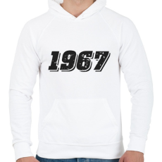 PRINTFASHION 1967 - Férfi kapucnis pulóver - Fehér