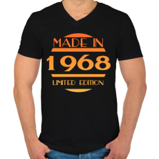 PRINTFASHION 1968 - Férfi V-nyakú póló - Fekete