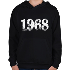 PRINTFASHION 1968 - Gyerek kapucnis pulóver - Fekete