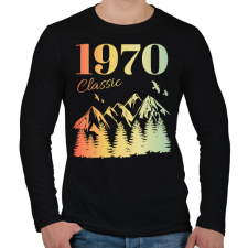 PRINTFASHION 1970 - Férfi hosszú ujjú póló - Fekete férfi póló