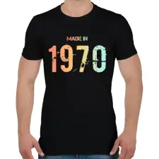 PRINTFASHION 1970 - Férfi póló - Fekete férfi póló