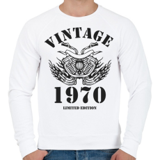 PRINTFASHION 1970 - Férfi pulóver - Fehér