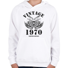 PRINTFASHION 1970 - Gyerek kapucnis pulóver - Fehér gyerek pulóver, kardigán