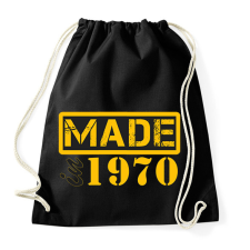 PRINTFASHION 1970 - Sportzsák, Tornazsák - Fekete tornazsák