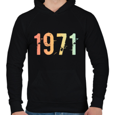 PRINTFASHION 1971 - Férfi kapucnis pulóver - Fekete férfi pulóver, kardigán